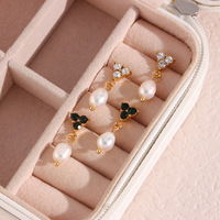 Boucles d'oreilles pendantes en perles et zircon 3A, élégantes et haut de gamme, bijoux pour femmes, résistantes à l'eau, de la marque Bingxin Jewelry