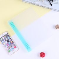 Nouvelle couleur PVC plastique 8 trous clip étui à feuilles mobiles étudiant plastique bobine à feuilles mobiles compte à main A5