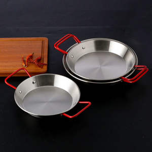 Sartén Dorada Engrosada con Doble Asa <span class=keywords><strong>para</strong></span> <span class=keywords><strong>Barbacoa</strong></span>, Bandeja Multiusos <span class=keywords><strong>para</strong></span> Alimentos, Olla <span class=keywords><strong>para</strong></span> Paella, Sartén Plana de 40 cm <span class=keywords><strong>para</strong></span> Uso en Cocina - Product Image 6