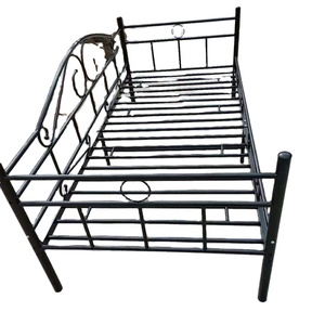 Hot Sale Design Adults Metal Portable <b>Single</b> <b>Bed</b> <b>Single</b> <b>Bed</b> Living Room Sofa <b>Single</b> Steel <b>Bed</b> - Product Image 1
