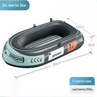 Kayak gonflable épaissi pour la pêche, bateau d'assaut pliable avec coussin d'air pour les sports nautiques
