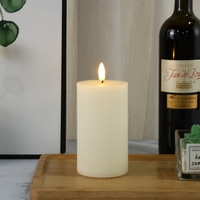Grande bougie sans flamme mèche scintillante cire de paraffine a mené des bougies décoration de lumières