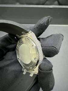 Full-<b>diamond</b> Sparkling Moissanite Mechanical <b>Watch</b> VVS Clarity <b>Diamond</b> Tester Passable Hip-hop Style High-quality Wristwatch - Product Image 6