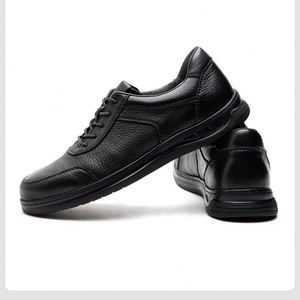 รองเท้าหนังผู้ชายทำมือ สไตล์ลำลองแบบธุรกิจ สไตล์อังกฤษ ระบายอากาศได้ดี หนังวัวแท้ เหมาะสำหรับเดินเล่นกลางแจ้ง เพิ่มความสูง สำหรับฤดูใบไม้ร่วง - Product Image 6