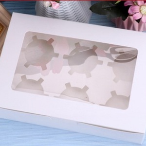 High Quality Paper Cup Baking Food Grade Cupcake <b>Boxes</b> Suitable for 2 4 6 12 Holes - Product Image 5