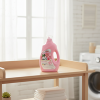 Covy 3kg Liquide Lessive Multi-Effets Parfum Rose Anti-Décoloration Fort Pouvoir Décontaminant Adoucissant Vêtements Lavage Domestique 80%