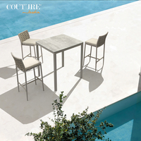 COUTURE Jardin Mobilier de jardin extérieur en osier, facile à nettoyer, imperméable, tabouret haut, chaise de jardin, chaise de bar de loisirs