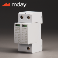 Dispositivo de Protección Contra Sobretensiones Mday MLN40 Solar SPD DC 2P 1000V 40kA T2 para Protección Contra Rayos y Equipos Electrónicos