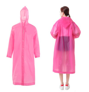 معطف مطر خفيف الوزن من مادة EVA مع غطاء للرأس، مقاوم للماء، يمكن التخلص منه، مناسب للسفر والطوارئ والفعاليات الخارجية والهدايا الترويجية، مع إمكانية طباعة شعار مخصص - Product Image 4