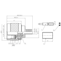 Connecteur hexagonal N-C-J4 à vente chaude, connecteur RF mâle N pour câble RG59 240
