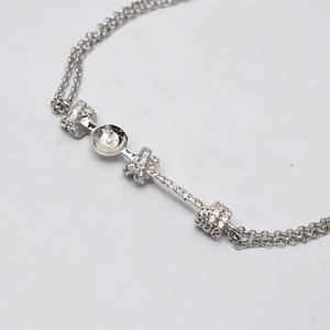 S925 <b>Silver</b> Patterned <b>Bracelet</b> for Women Simple Pearl Jewelry DIY Accessories Handmade Empty Holder Pearl <b>Bracelets</b> <b>Bangles</b> - Product Image 3