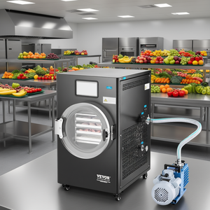 Machine de lyophilisation sous vide Vevor, capacité de 8,8 à 13,2 lb, 4 plateaux à étages avec pompe pour fruits et légumes - Product Image 2