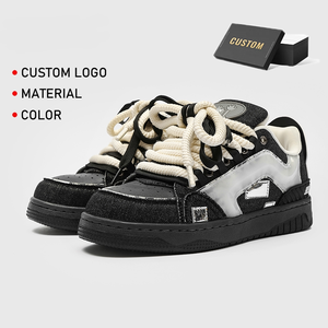 Zapatillas Oem para hombre con logotipo personalizado, zapatos de skate superior de tela vaquera Pu, Zapatillas Para Caminar A La <span class=keywords><strong>Moda</strong></span>, diseño de lujo, Zapatillas para hombre - Product Image 1