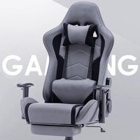 Chaise de bureau de jeu en maille rotative en tissu gris Anji, livraison gratuite d'échantillons, pour la maison, le laboratoire, la salle de classe