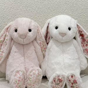 JellyCatt 25th Easter Bunny Strawberry Floral Patchwork 31cm PP algodón relleno lavado Technics juguetes de animales de peluche edredón - Product Image 4