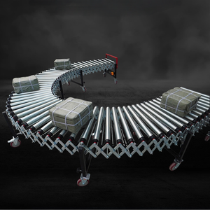 Stainless Steel Adjustable Flexible <strong>Telescopic</strong> Roller <strong>Conveyor</strong> New for Warehouse Loading &amp; Unloading - Product Image 2