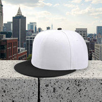Casquettes de baseball unisexes à visière plate en denim avec broderie 3D personnalisée, 100% coton, respirantes, imperméables, ajustables, avec fermeture snapback