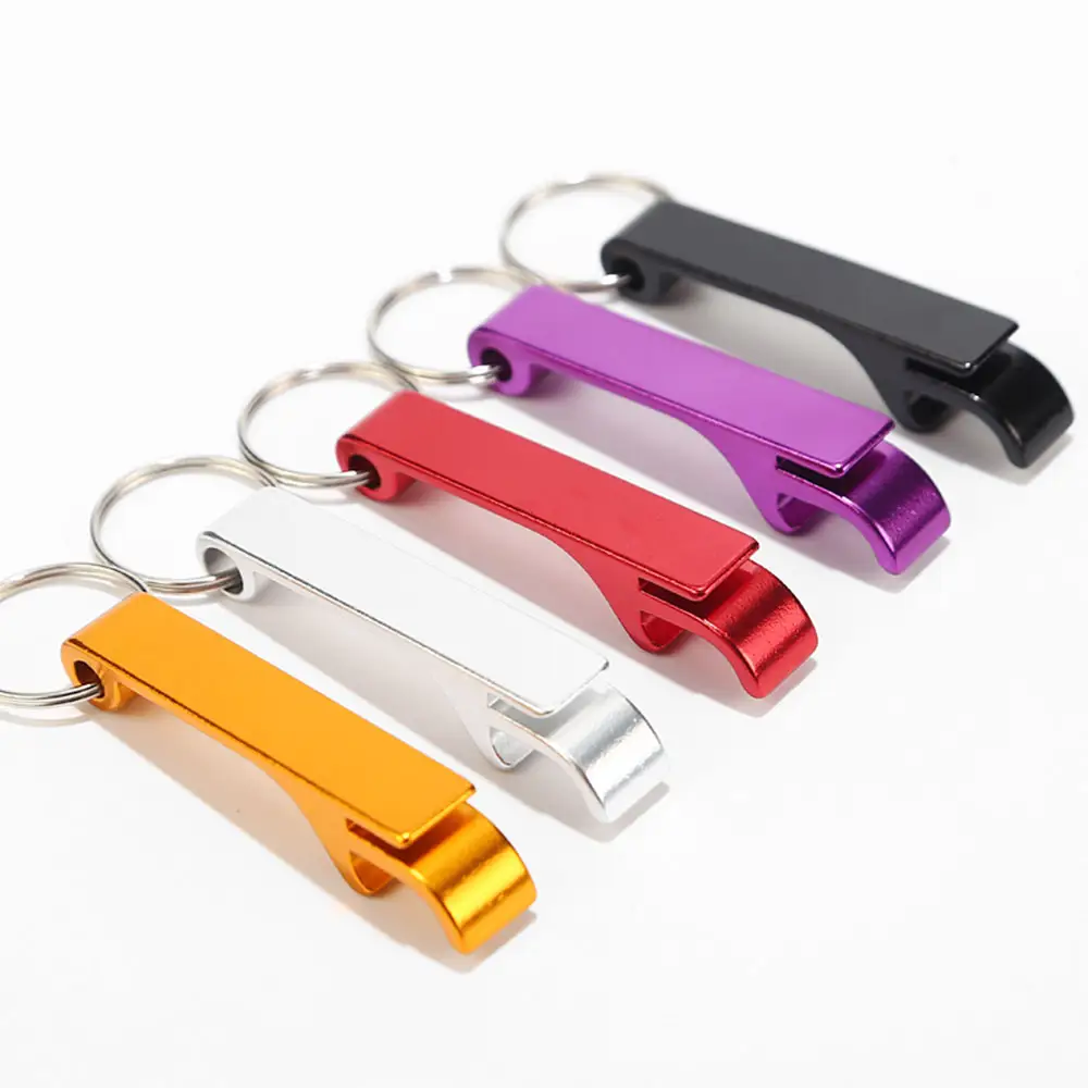 سلسلة مفاتيح معدنية مخصصة للهدايا بتسامي أصباغ مصنوعة من الفولاذ المقاوم للصدأ وهي عبارة عن حلقة مفتاح مفتاح زجاجة