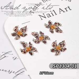 En vrac, assortiment de breloques pour ongles en résine 3D, pétales de fleurs à dos plat, grands, rouges, roses, bleus, verts, pour loisirs créatifs DIY - Product Image 6