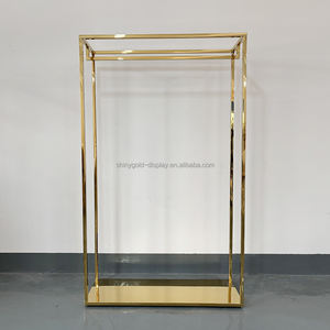 Espositore Stand Personalizzato in Acciaio Inox Dorato per Abiti Appesi, Negozio di Abbigliamento, Abiti da Sposa, per Boutique - Product Image 6