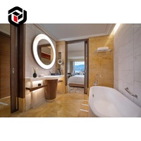 Personnalisation de suites d'hôtels haut de gamme à l'étranger, designers d'intérieur, mobilier d'hôtel, lit double, table de chevet, ensemble de cadre de lit