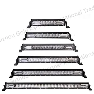 3 שורה עקומת אורות 22 "32" 42 "52" אינץ 24 וולט LED בר Offroad 4x4 משאית לרכב Led אור בר led בר אורות