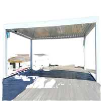 Kit de pergola rétractable à lames orientables en aluminium 4x3, auvent extérieur en métal, imperméable et pare-soleil