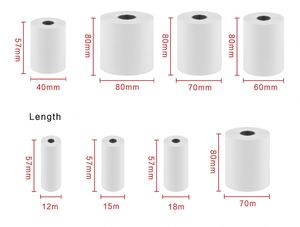 Rollo de Papel Térmico para Impresora Directa de Fábrica, Rollo de Papel para Caja Registradora de 57*50 mm - Product Image 4