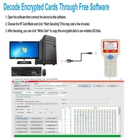 Programmeur de carte à puce RFID 10 fréquences NFC 125KHz 13.56MHz décodeur crypté clé inscriptible USB lecteur de cartes de contrôle d'accès d'hôtel