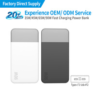 Batería Externa Portátil de Alta Calidad 2026 35W 45W 65W 10000mAh 20000mAh con Múltiples Puertos para Cargar Laptops y Teléfonos