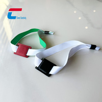 Pulsera NFC de Tela Personalizable en Blanco con Etiqueta NFC de PU Extraíble para Control de Asistencia en Festivales y Gestión de Visitantes