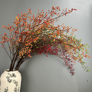 Branche de fleurs artificielles Flower Queen, 100-200 cm, bouquet, décoration d'intérieur, ornement de style chinois - Product Image 1