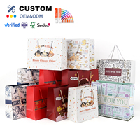Sacs en papier personnalisés de qualité supérieure à prix d'usine, sacs en papier cartonné blanc recyclables et réutilisables pour la promotion de cadeaux et l'emballage