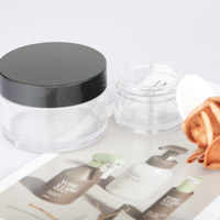 Pots d'emballage cosmétique en plastique transparents de 5ml 4oz 6oz 8oz avec couvercle blanc pour crème d'oeil de lotion de soin de peau et crème de corps