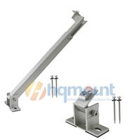 Kit de support inclinable solaire réglable 15-60 degrés pour panneaux photovoltaïques, structure solaire en aluminium anodisé