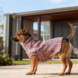 सर्दियों की अंतरिक्ष-डैटेड इंद्रधनुष पतला स्वेटर कुत्तों और बिल्लियों के लिए गर्म और अच्छी दिखने वाली क्लासिक शैली - Product Image 6