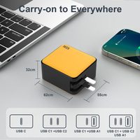 Chargeur mural USB rapide universel GAN 65W à double port, prise UK EU US AU, QC3.0 18W, chargeur USB C 65W, chargeur pour ordinateur portable