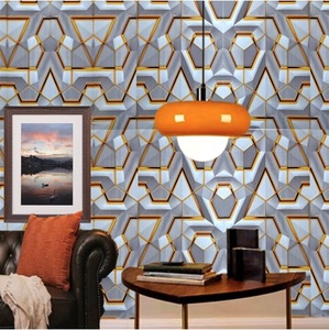 Papier Peint PVC Bufu <span class=keywords><strong>Moderne</strong></span> 3D Gaufré Géométrique Métallique Étanche Design Contemporain pour Usage Domestique Décoration de <span class=keywords><strong>Cuisine</strong></span> - Product Image 6