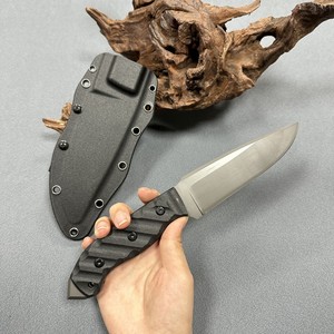 Coltello a lama fissa ZR14 Strong Full Tang, prontamente disponibile per situazioni tattiche e combattimento, con fodero Kydex e sistema di trasporto a cintura. - Product Image 2