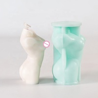 Moule à bougie en silicone transparent blanc écologique en forme de buste féminin, pour artisanat artistique, moule 3D pour cire