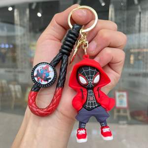 Trendy Cool <strong>Spiderman</strong> Cartoon Doll Keychains Boys Schoolbag Charms Car Key <strong>Rings</strong> Claw Machine Small Gift Supplies - Product Image 4