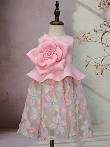 Design principessa bambine 3D grandi fiori abiti volant fiori eleganti compleanno matrimonio Tulle vestiti boutique - Product Image 6