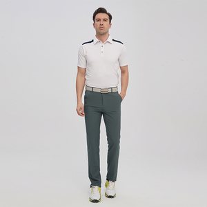 <strong>Men's</strong> New Style Golf Pants Slim Fit Stretch <strong>Trousers</strong> with Mid Waist Straight <strong>Pattern</strong> and Embroidered Techniques - Product Image 2