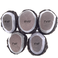 Prothèse capillaire Newtimes Hair pour hommes, en cheveux indiens Remy, avec base en dentelle flexible et contour en PU, système de perruque en cheveux naturels