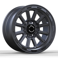 Jantes JG en alliage d'aluminium forgé sur mesure, finition mate foncée, multi-rayons, concaves profondes, 5x114.3 6x139.7, 17-22 pouces pour SUV, pick-up, tout-terrain