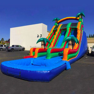 Toboggan aquatique gonflable commercial double piste pour la vente - Product Image 3