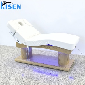 Table de massage électrique de luxe KISEN pour salon de beauté, 4 moteurs, lit de spa facial avec commande au pied en option - Product Image 3