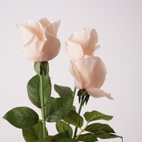 Roses artificielles au toucher réel avec tiges pliables pour bouquet de mariée, arche de mariage, arrangement floral de fête