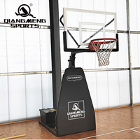 Équipement d'entraînement de terrain Hauteur réglable professionnelle 6.5-10 'Cerceau de basket-ball portable avec roues
