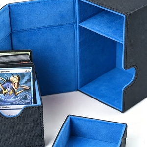 Caja de Almacenamiento de Cartas Coleccionables de Doble Compartimento, Popular, de Cuero PU, Unisex, para Juegos de Cartas - Product Image 3